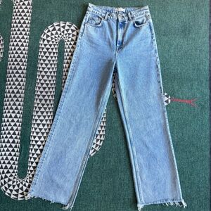 Zara Light Blue Straight Leg Jeans